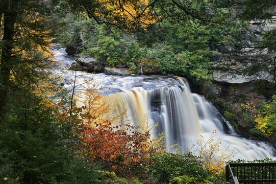 Blackwater Falls State Park, Davis WV in autumn fall foliage