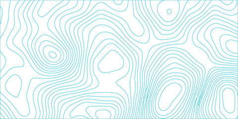White background with blue contour lines topographic map pattern abstract © FS
