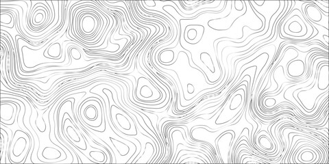 Topographic map contour lines background vector illustration for geographic terrain design abstract black and white line art pattern © Vectlis Arts