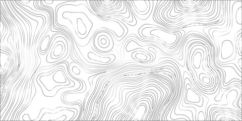 Topographic map contour lines background vector illustration for geographic terrain design abstract black and white line art pattern © Vectlis Arts