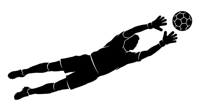 silhouette of a man catching a football