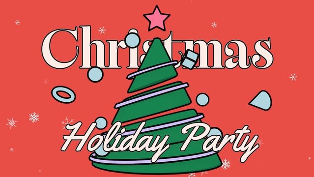 Cute Cartoon Christmas Scene 01