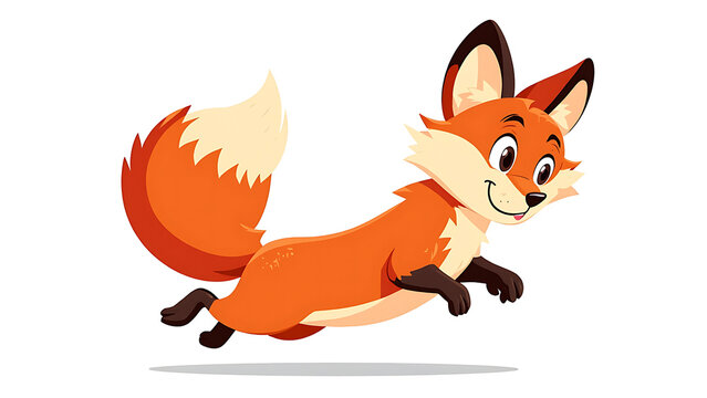 red fox vector illustration