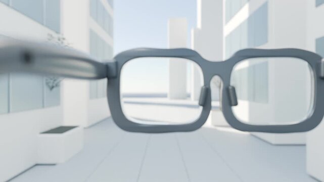 Smart glasses show AR navigation, social media and a browser view
