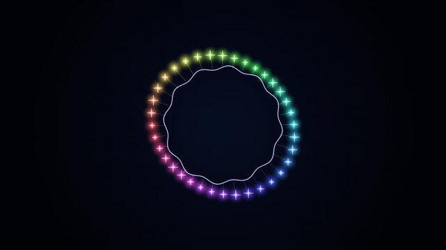 Abstract Neon Astral Ring Loop Seamless Loop with #ff0055 solid theme