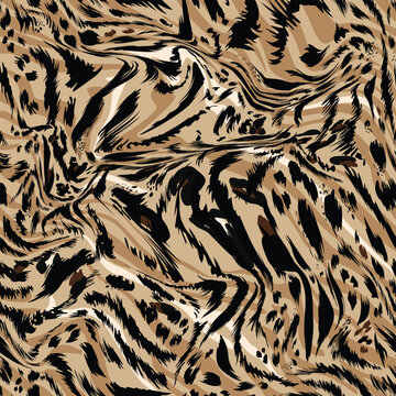 Fluid animal skin texture print seamless pattern background