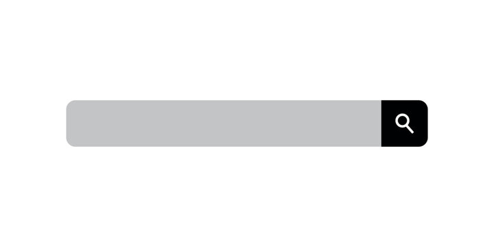 Clean search bar interface with magnifying glass icon for web browser and application navigation use.