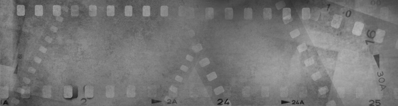Film negatives grey background