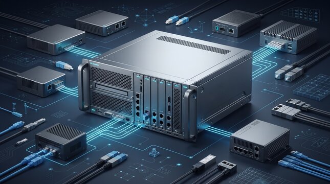 Industrial Network Server and Connectivity Hardware with Digital Circuit Connections