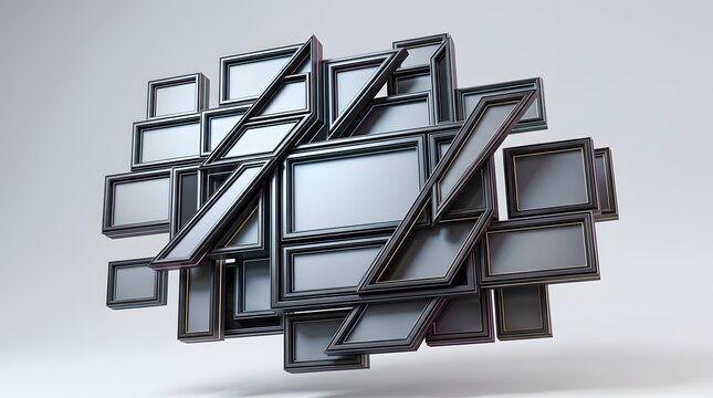 black and white cube