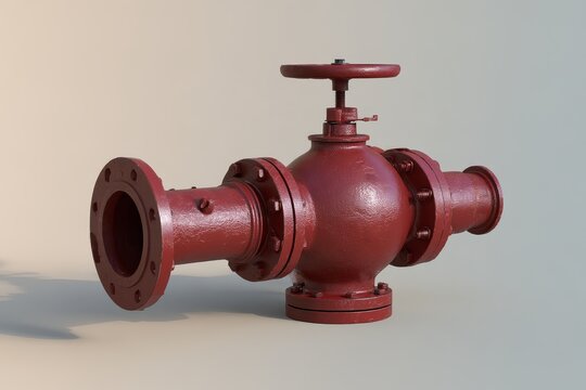 Close view of rusty industrial gate valve under practical working light