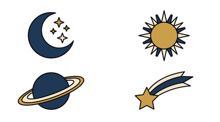 celestial space astronomy moon sun planet animation motion loop footage stars saturn comet galaxy © Ustocker