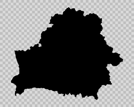 Belarus country map silhouette isolated black vector outline