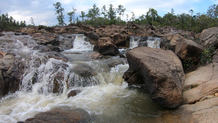 Whitewater Tumbling Over Granite Ledges at Rio On Pools © Kaitlind
