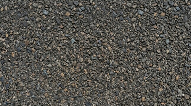 Rough asphalt road surface texture with small stones and weathered detail