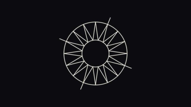 White Sacred Sun Animating in Seamless Loop