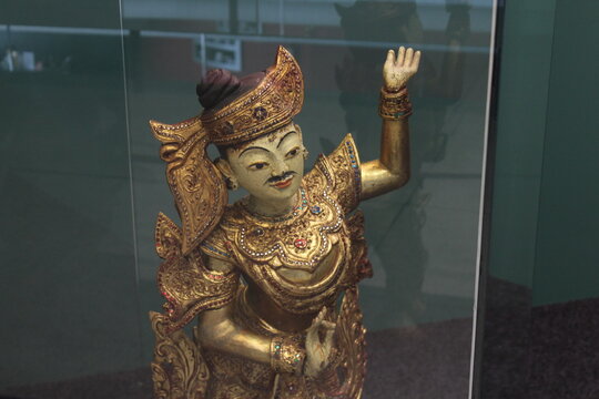 antique golden statue from myanmar