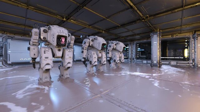 戦闘ロボット　3DCGレンダリング