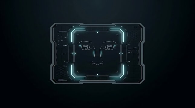 Digital facial recognition biometric scanning interface
