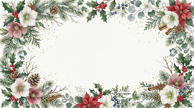 Winter floral border