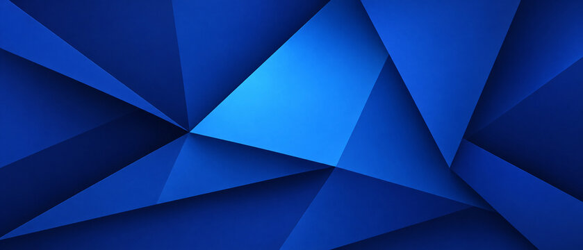 Blue geometric abstract background with triangles and polygon shapes
