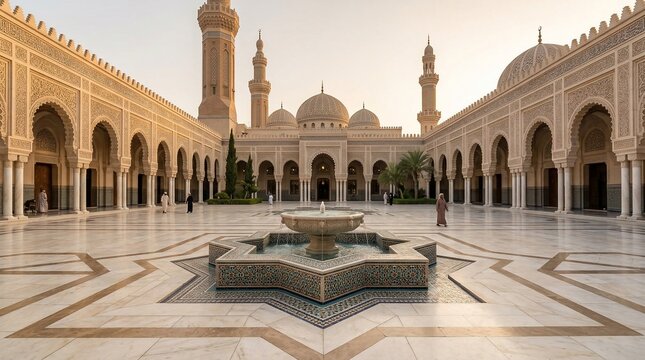 Islamic mosque courtyard