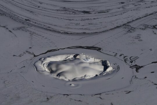 Mud bubble, mud pot, high temperature area N&aacute;maskar&eth; or Namskard, N&aacute;mafjall, M&yacute;vatn or Myvatn, North Iceland, Iceland