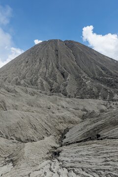 Crevices and cracks, Mount Batok, volcano, Bromo Tengger Semeru National Park, East Java, Indonesia