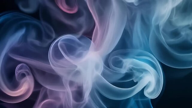 Abstract Colorful Smoke Swirls 4K Generative AI