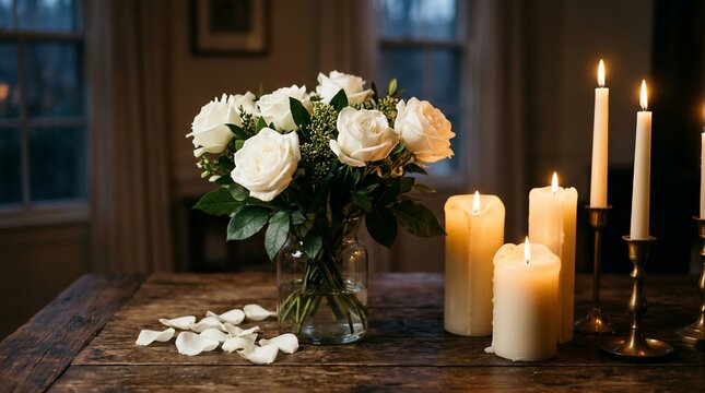 White rose bouquet