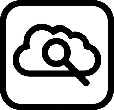 Cloud search icon vector illustration for web app interface design