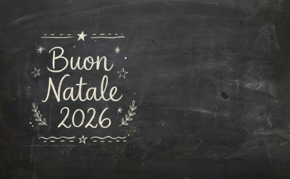 Buon Natale 2026 augurio lavagna sfondo festivo biglietto auguri natale capodanno