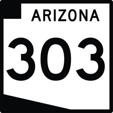 Arizona State Route 303 Highway Marker Editable Vector
