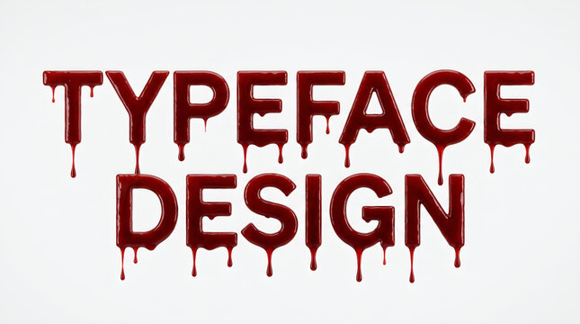 Dripping Blood Letters for Typeface Design and Horror Theme