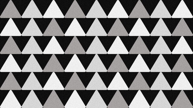 Monochrome geometric triangle seamless pattern background texture for modern product packaging design