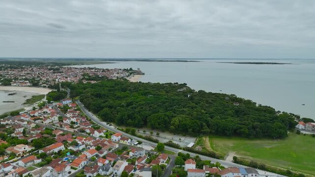 Fouras from a drone, Fouras-les-Bains, Charente-Maritime, Nouvelle-Aquitaine, France