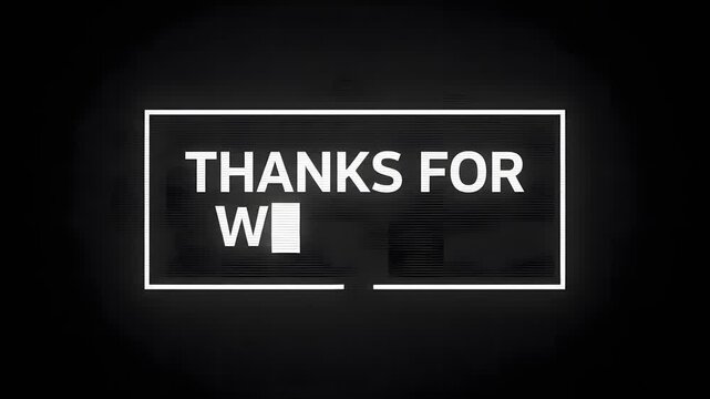 Thanks for Watching Animated Text Outro for Video Ending Screen
