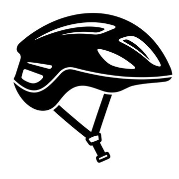 Bicycle helmet safety gear head protection vector illustration