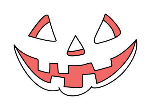 carved halloween pumpkin jack o lantern smiling face