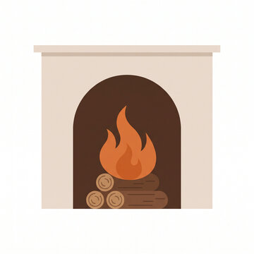 log fire
