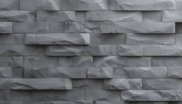 Modern grey stone tile texture, geometric slate wall cladding, architectural concrete blocks for interior design and exterior facades.