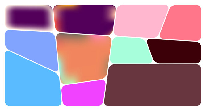 Soft Gradient Bento Grid Background With Blurred Rounded Color Tiles