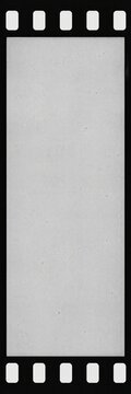 Vertical blank film strip frame with textured white center and black borders