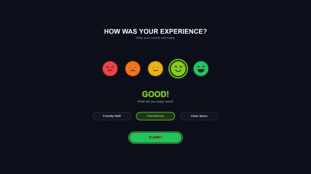 Customer satisfaction feedback rating scale with colorful emoji