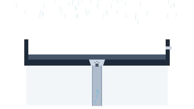 Commercial Blue Roof Stormwater Detention and Controlled Release Schematic for Scientific Research Laboratory and Advanced