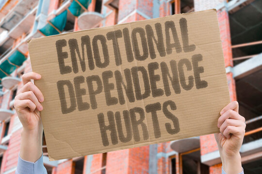 "Emotional dependence hurts" Relying entirely on one person. DEPENDENCE. EMOTIONAL. CODEPENDENCY. PARTNER. HEALING.