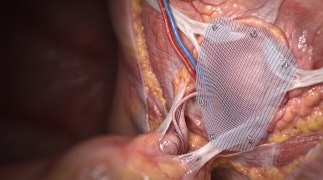 Inguinal Hernia Laparoscopic Mesh Repair Reinforcing Abdominal Wall Defect