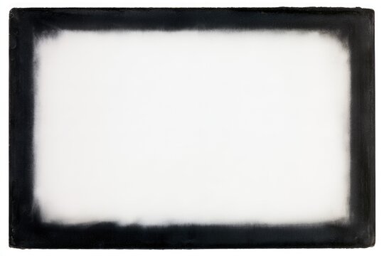 A blank, vintage-style rectangular frame with a gradient black border fading into white in the center.