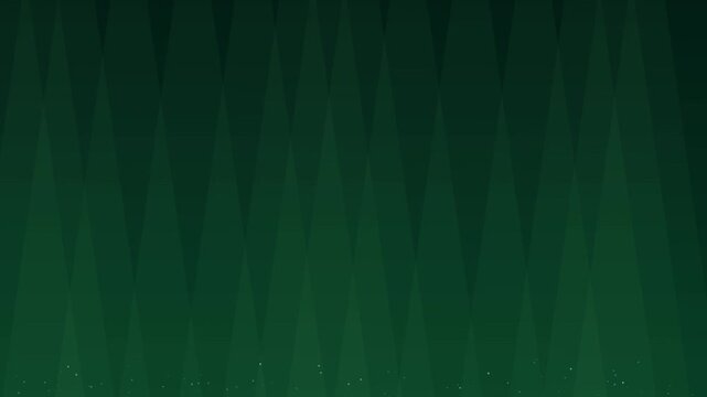Abstract dark green geometrical background with vertical crystal patterns and glitter