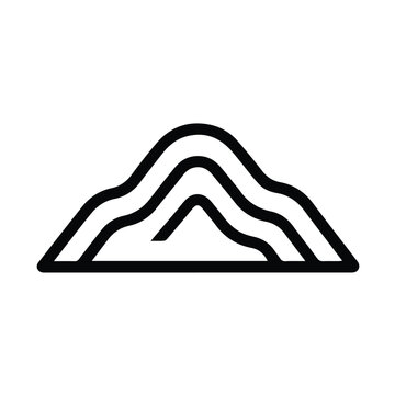 vector illustration of mountain icon
